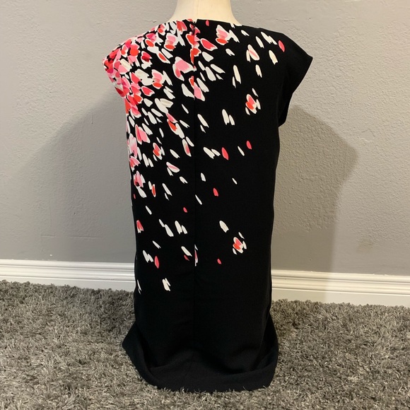 LOFT petite MP black floral abstract dress - Picture 3 of 5